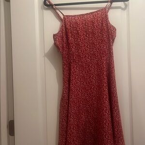 SHEIN Red Mini Sundress Spaghetti Strap Casual